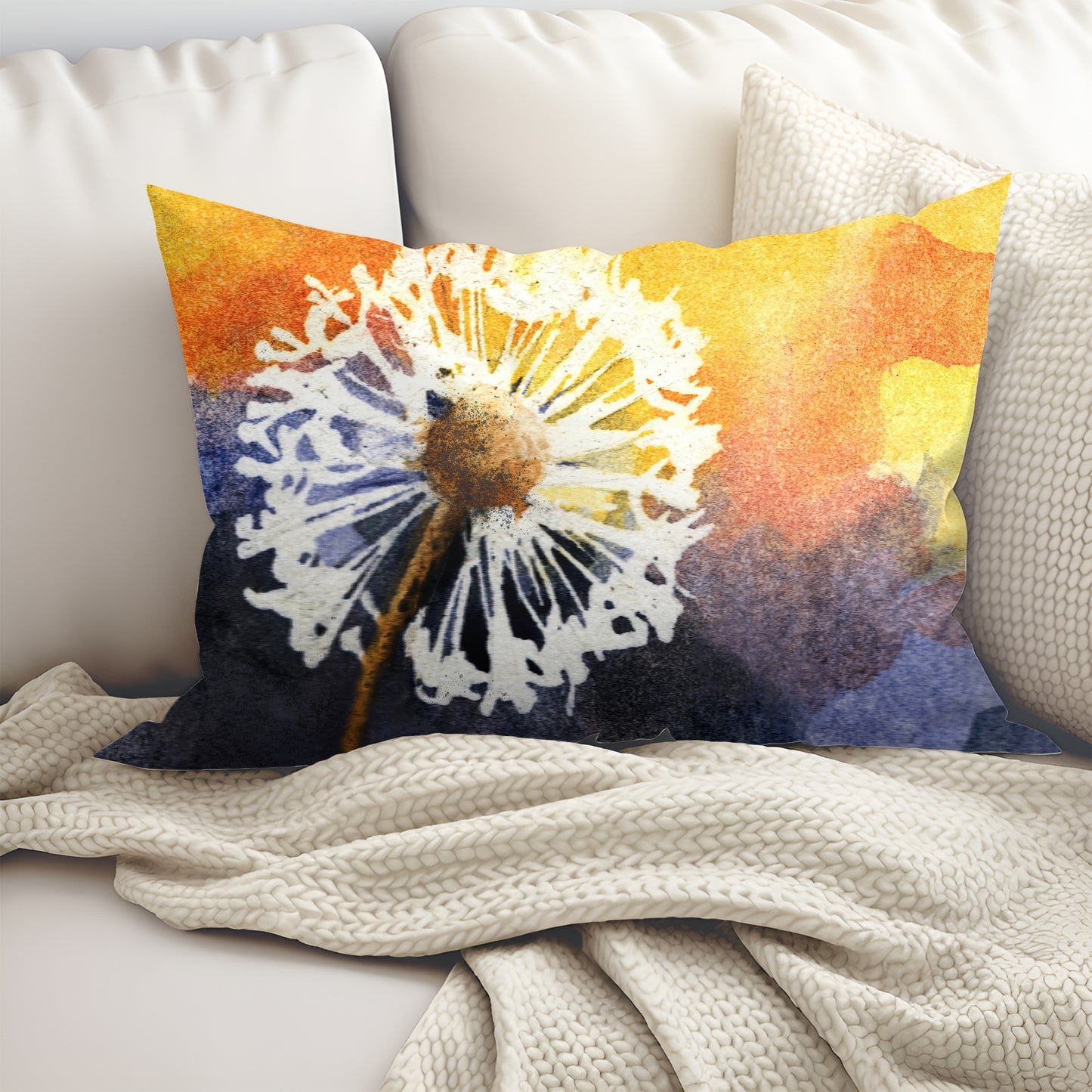 Dandelion Dreams Artisan Lumbar Pillow Case