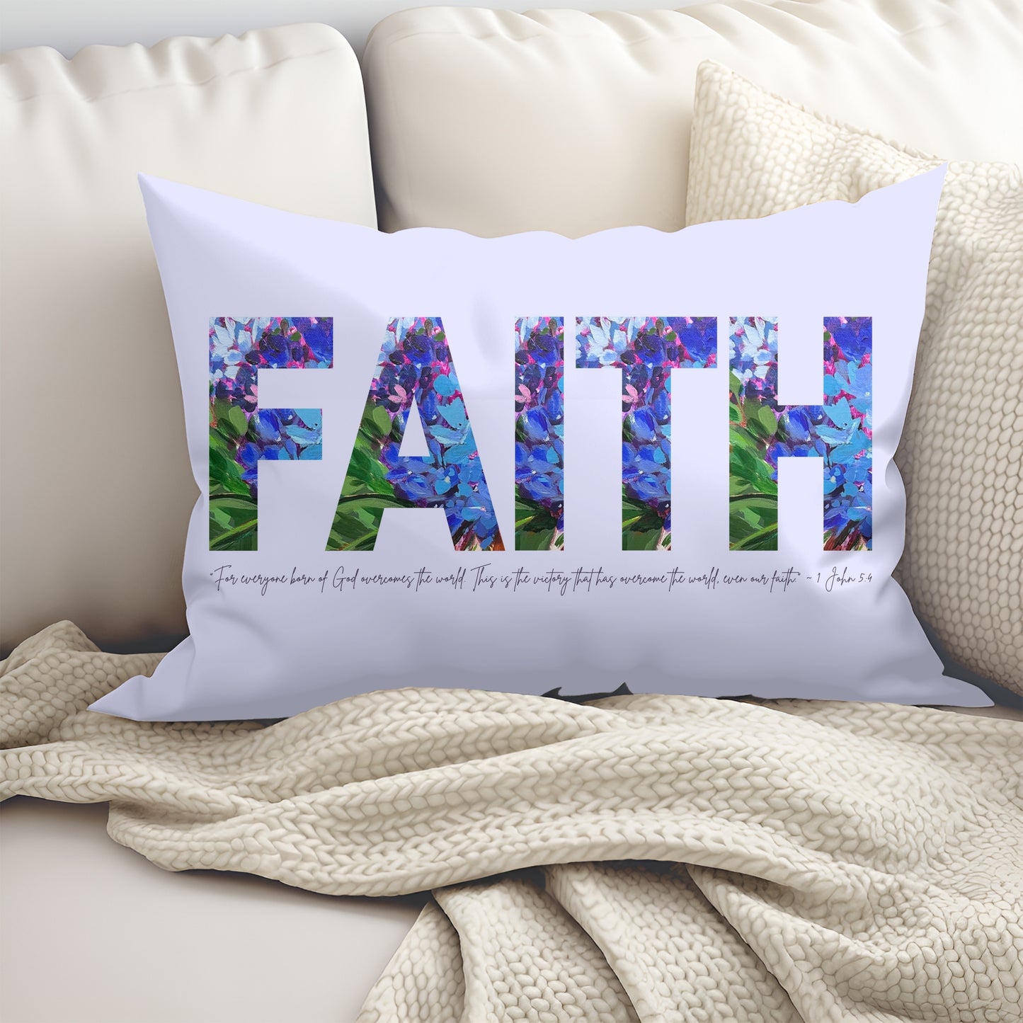 Faith Artisan Lumbar Pillow Case
