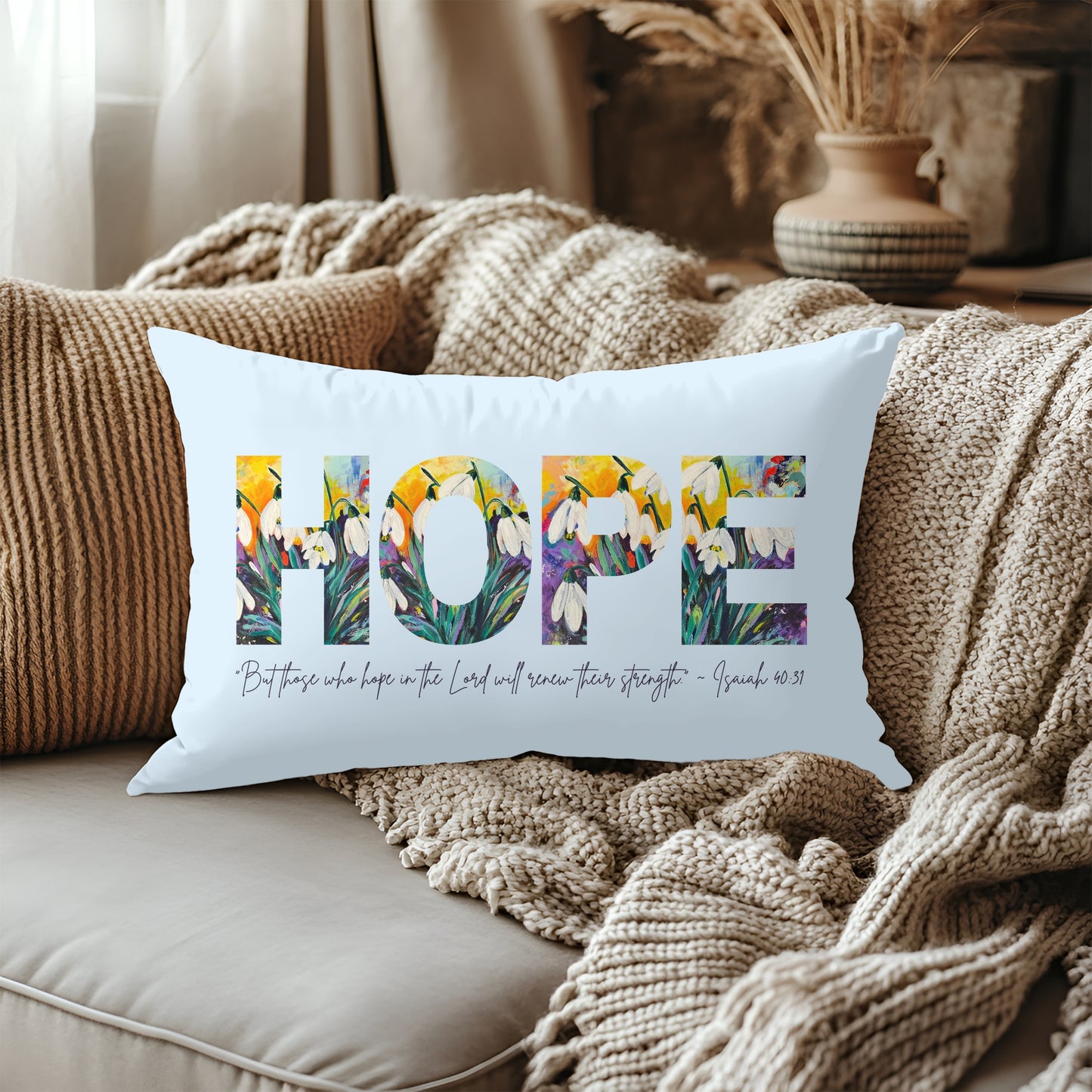 Hope Artisan Lumbar Pillow Case