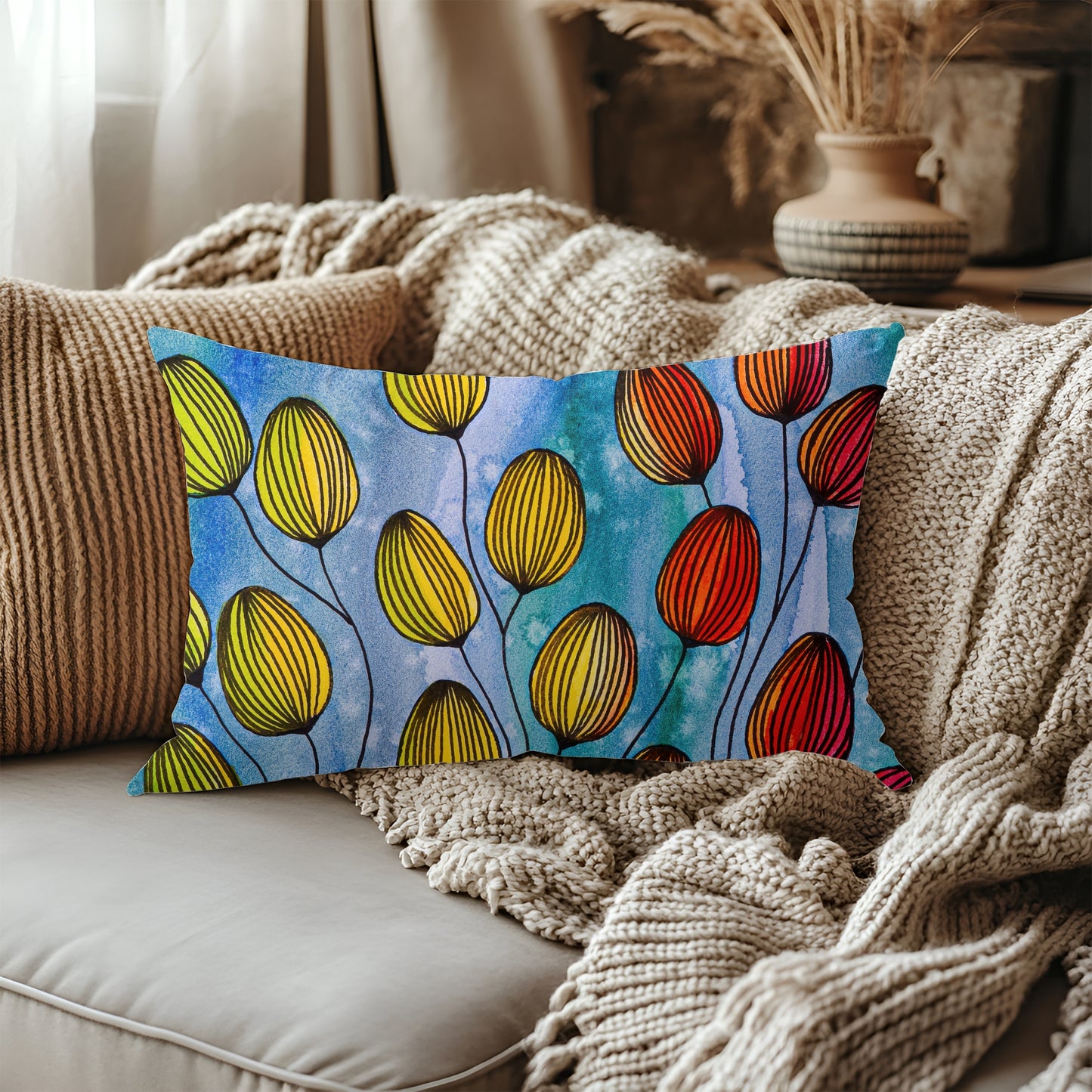 In the Flow Artisan Lumbar Pillow Case
