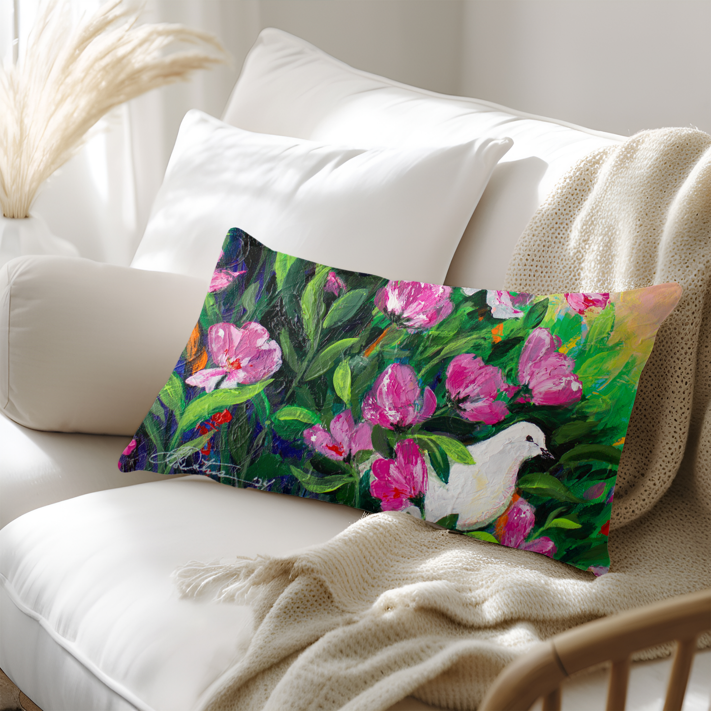 Winter is Past Artisan Lumbar Pillow Case