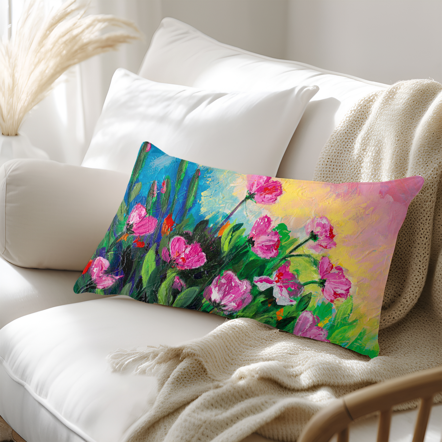 Winter is Past Artisan Lumbar Pillow Case