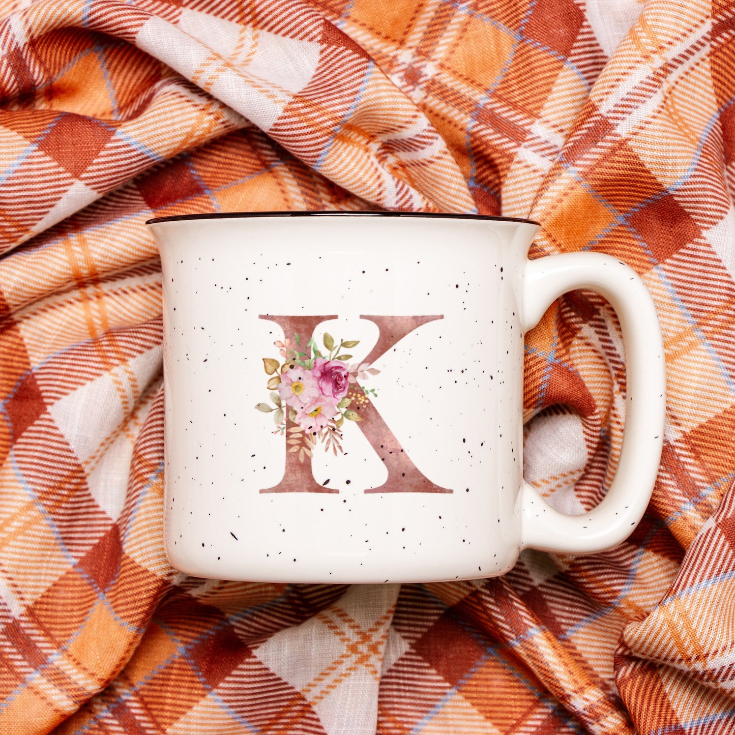 Blossom & Bloom Initial Camping Mug 13oz