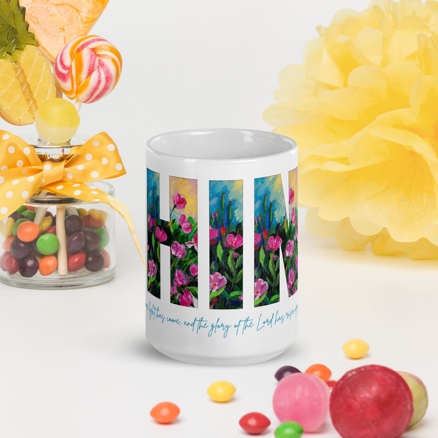 Shine 15oz White Glossy Mug