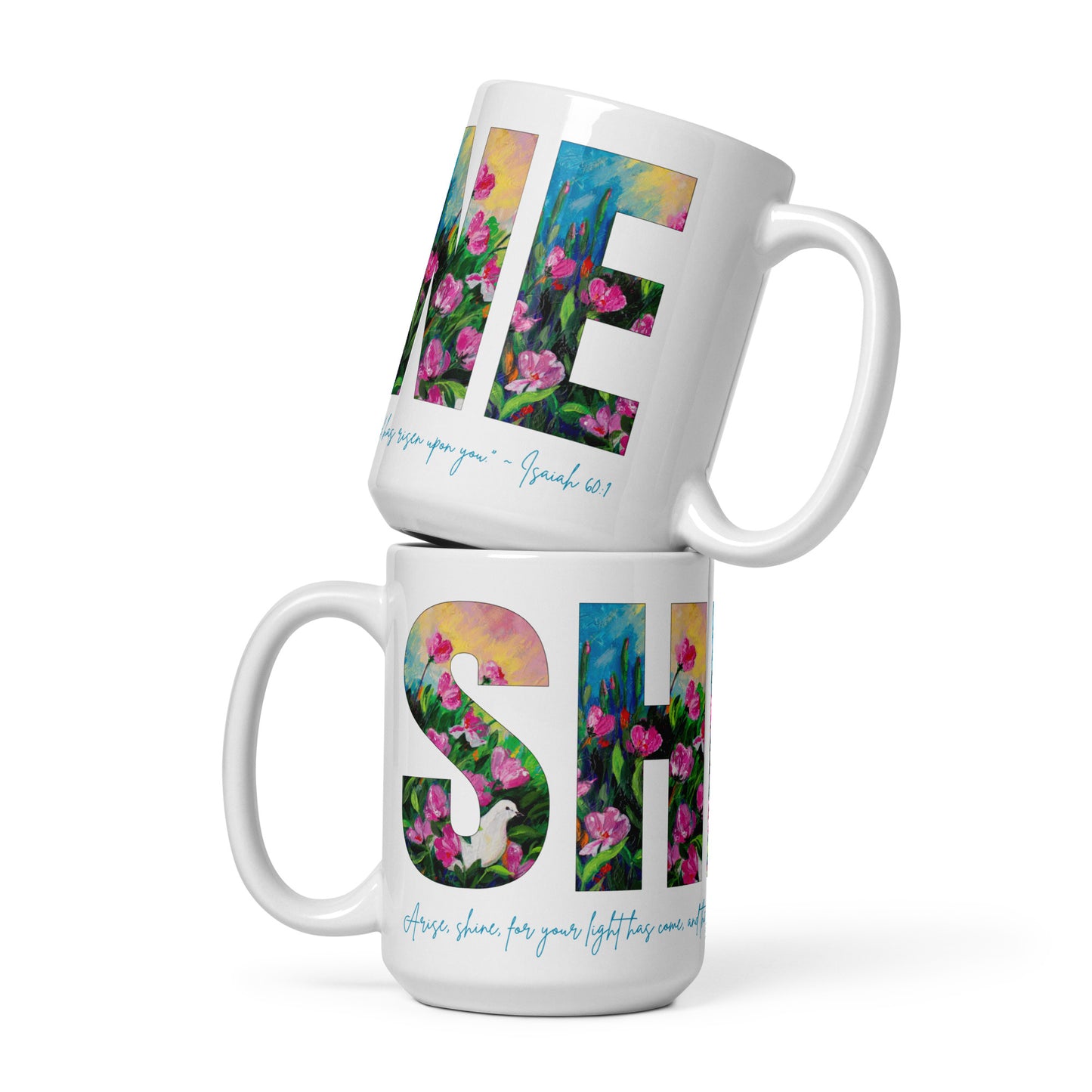 Shine 15oz White Glossy Mug