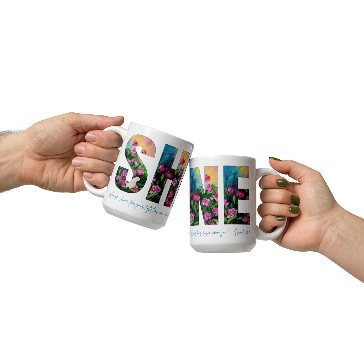 Shine 15oz White Glossy Mug