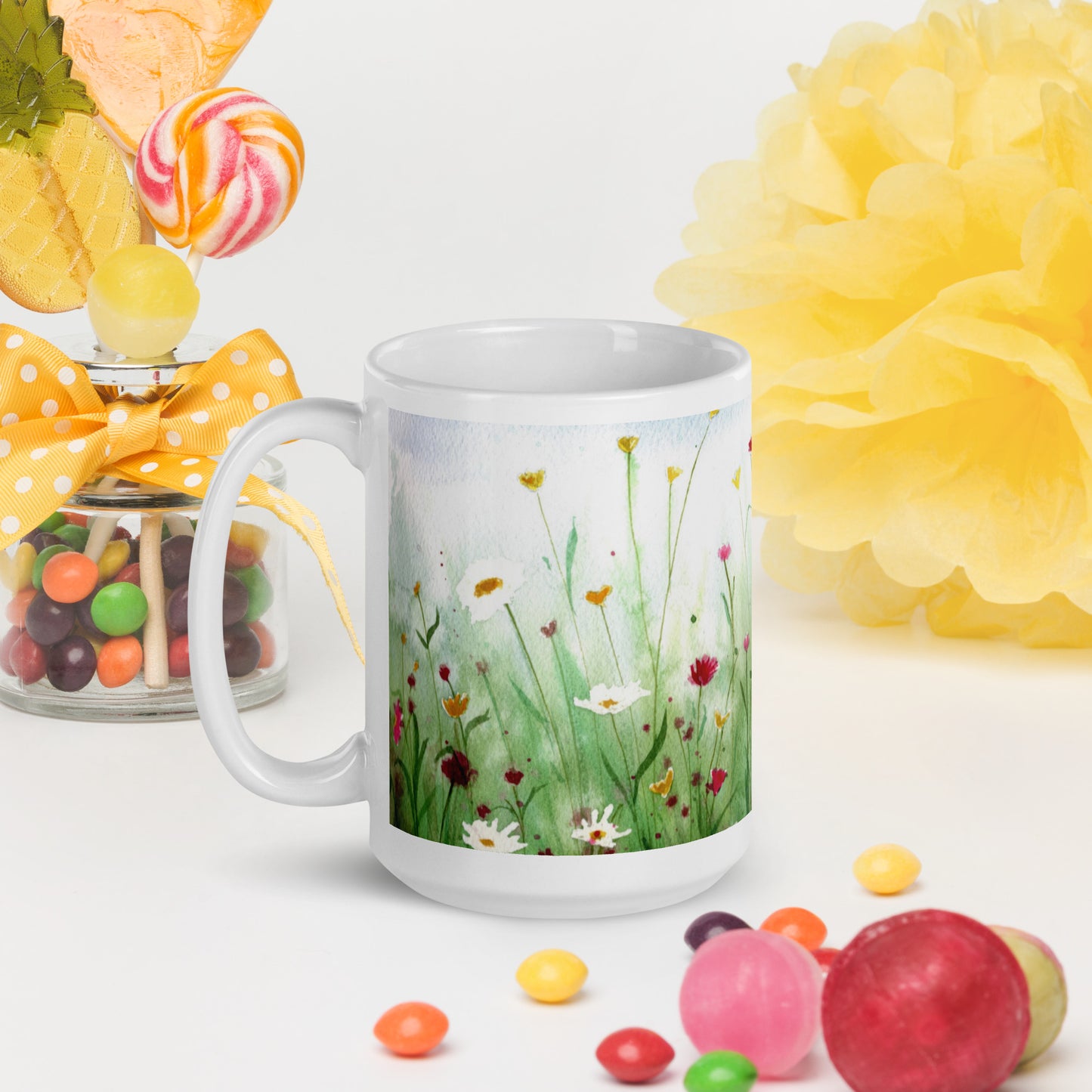 Everlasting Bloom 15oz White Glossy Mug