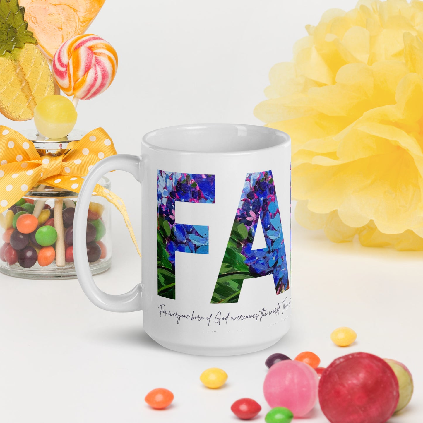 Faith 15oz White Glossy Mug