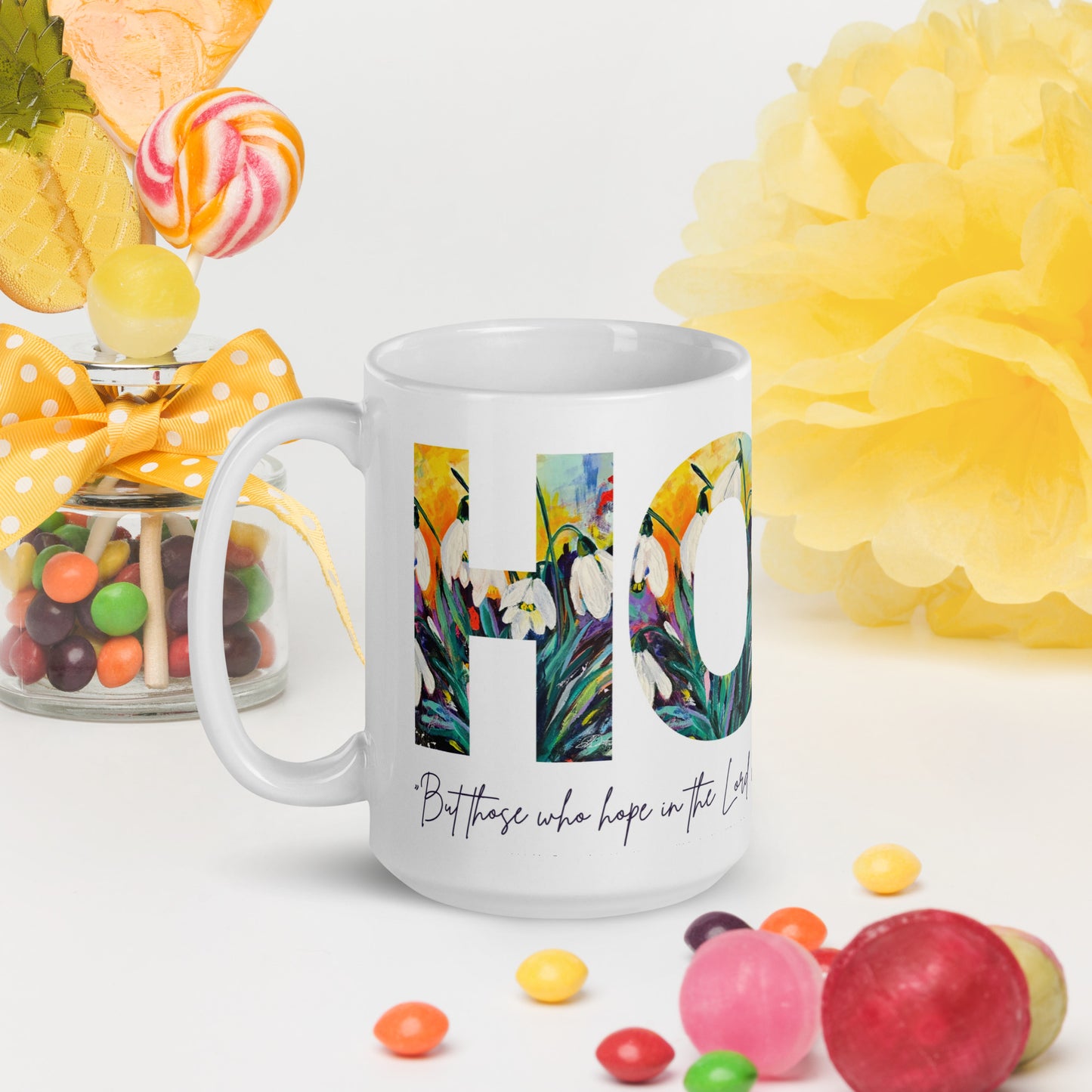 Hope 15oz White Glossy Mug
