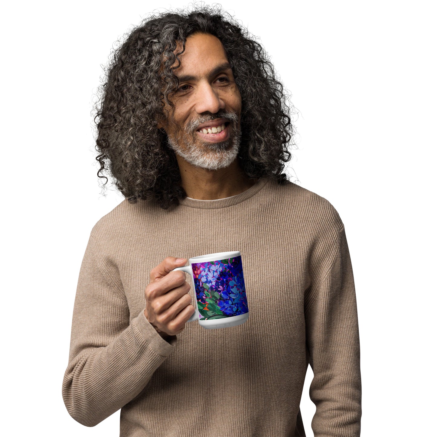Joy Unfolding 15oz White Glossy Mug