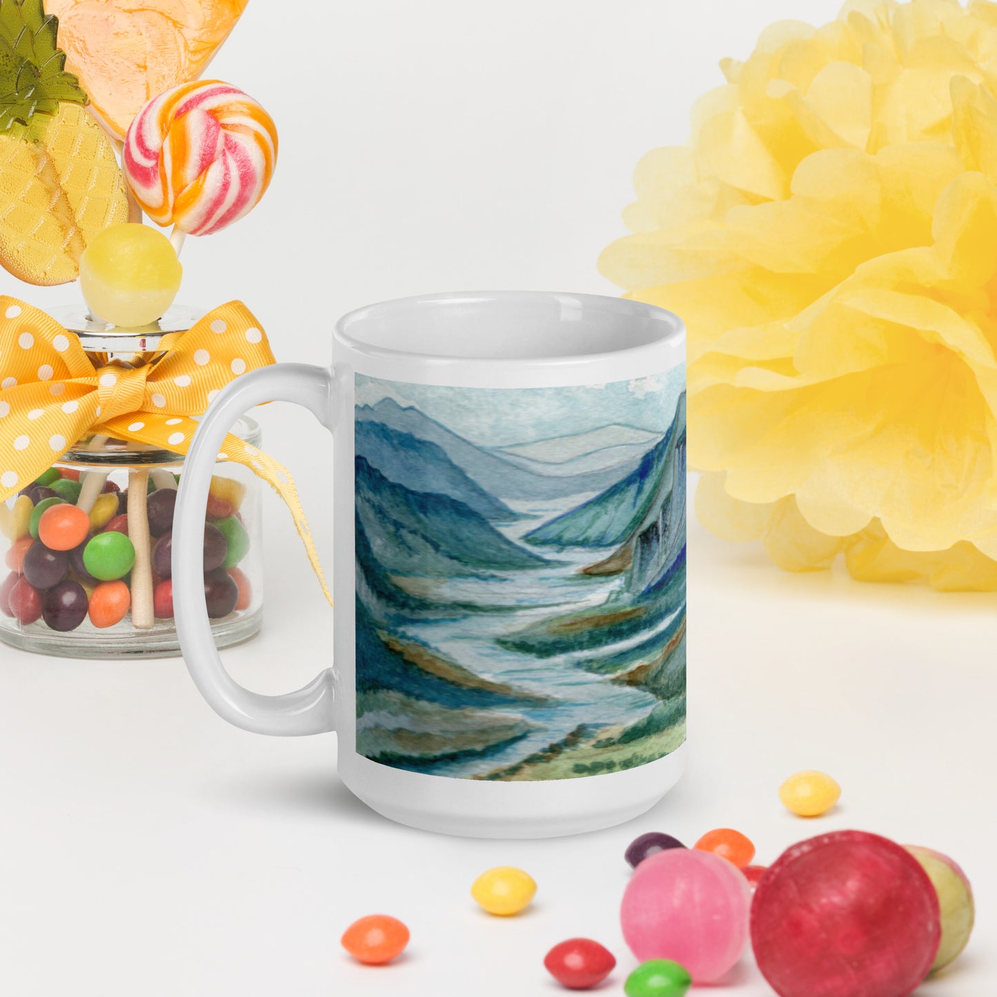 The Journey 15oz White Glossy Mug