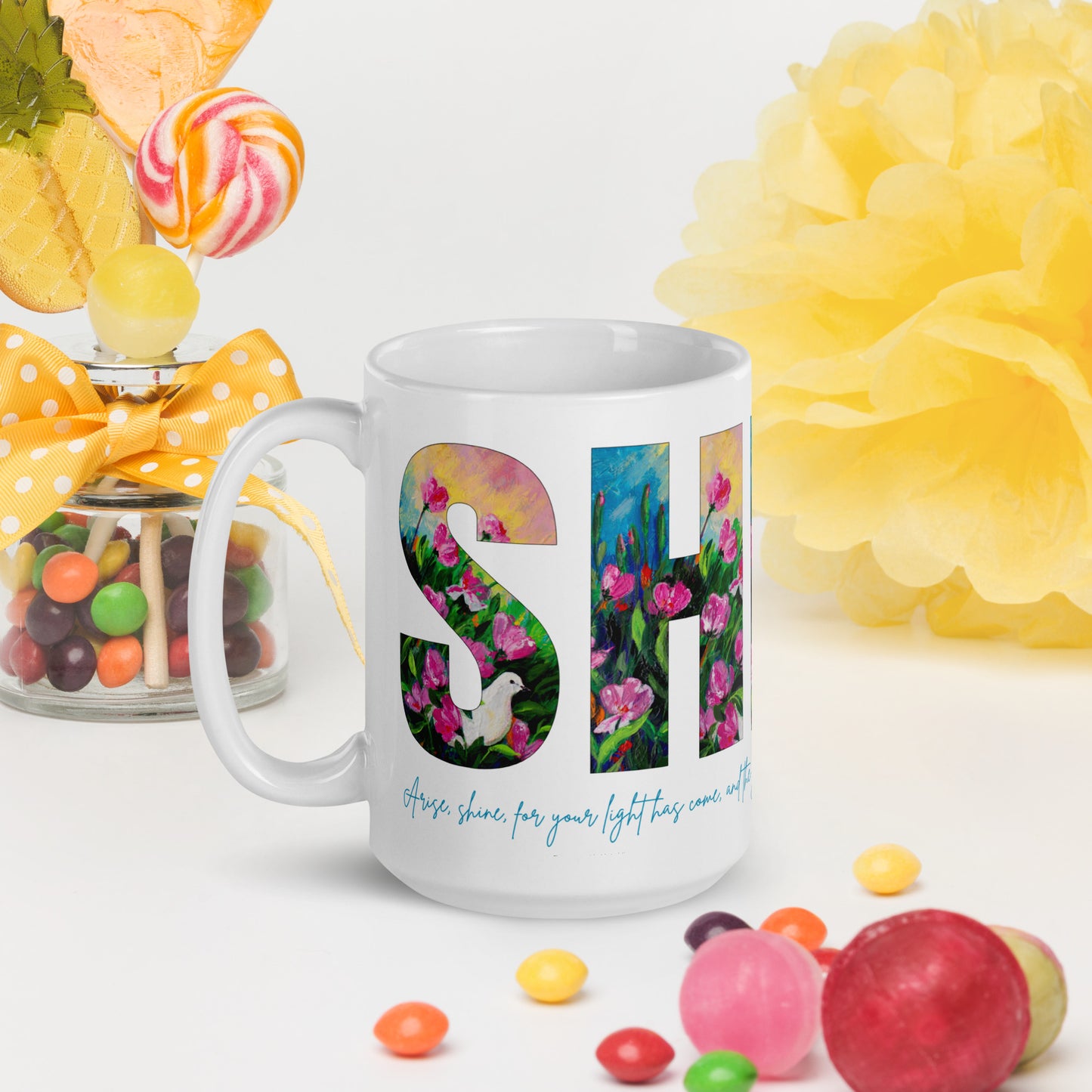 Shine 15oz White Glossy Mug