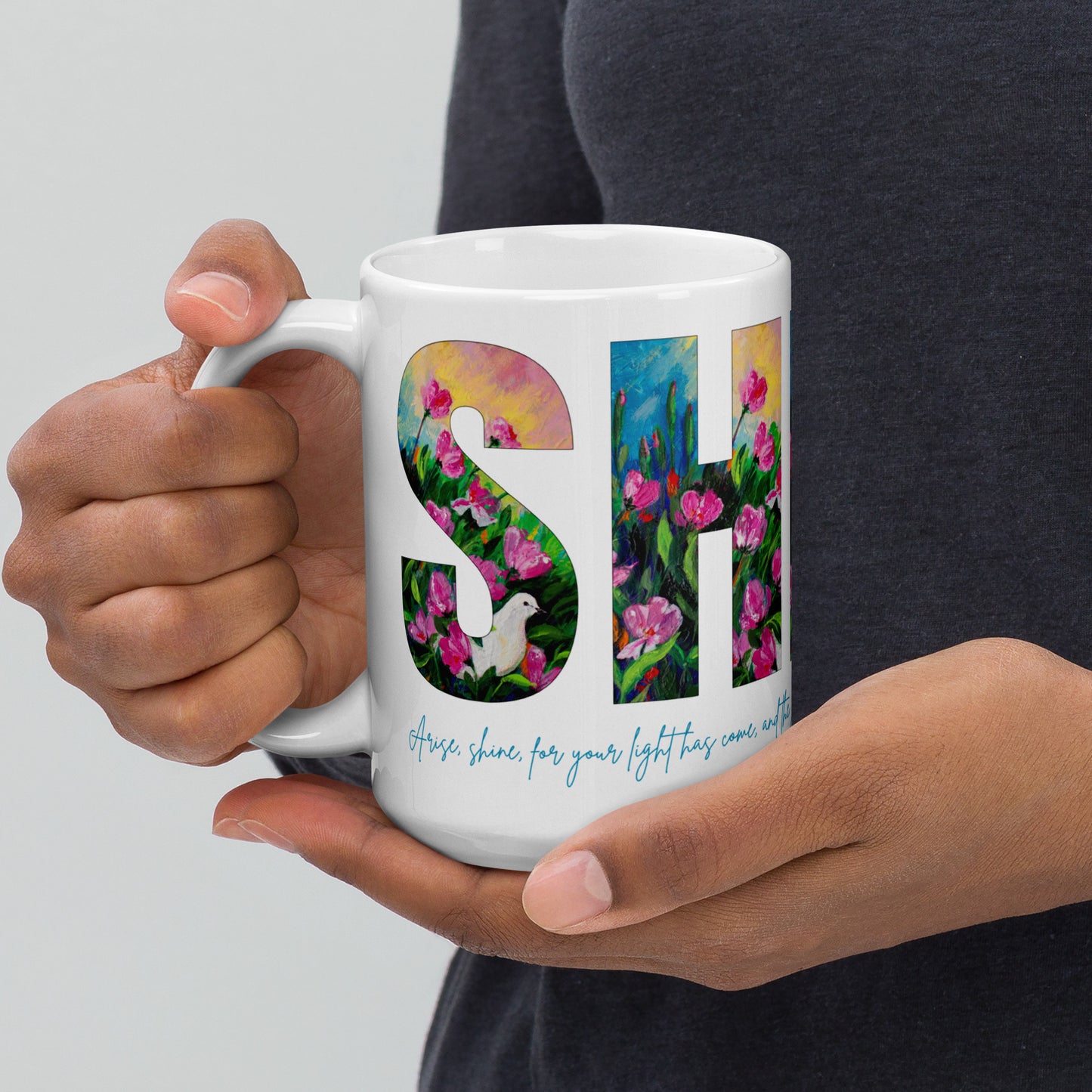 Shine 15oz White Glossy Mug