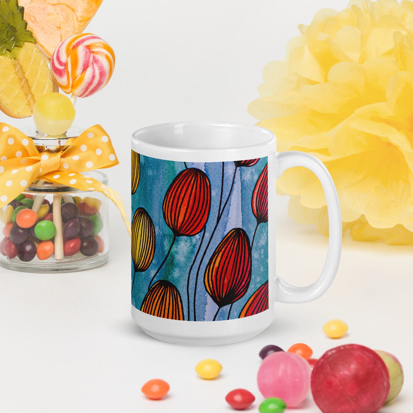 In the Flow White Glossy Mug