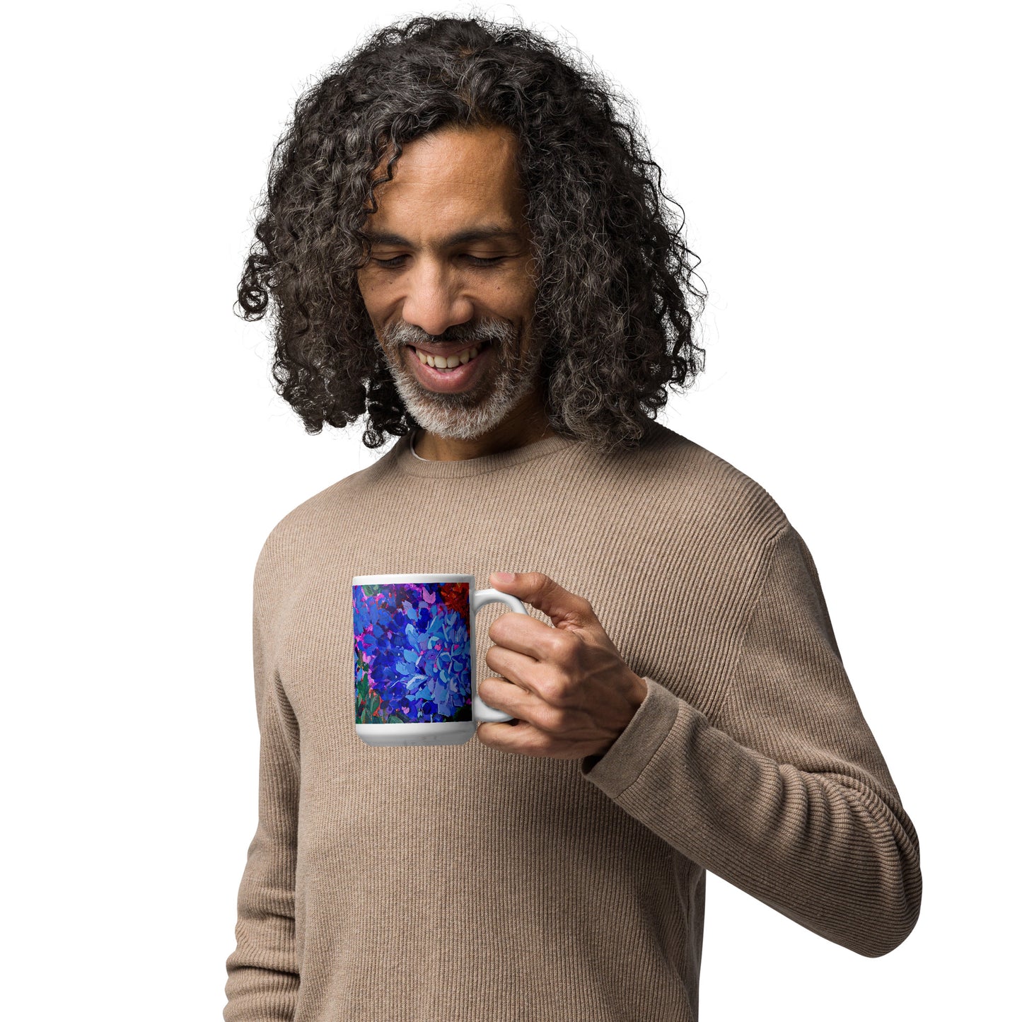 Joy Unfolding 15oz White Glossy Mug