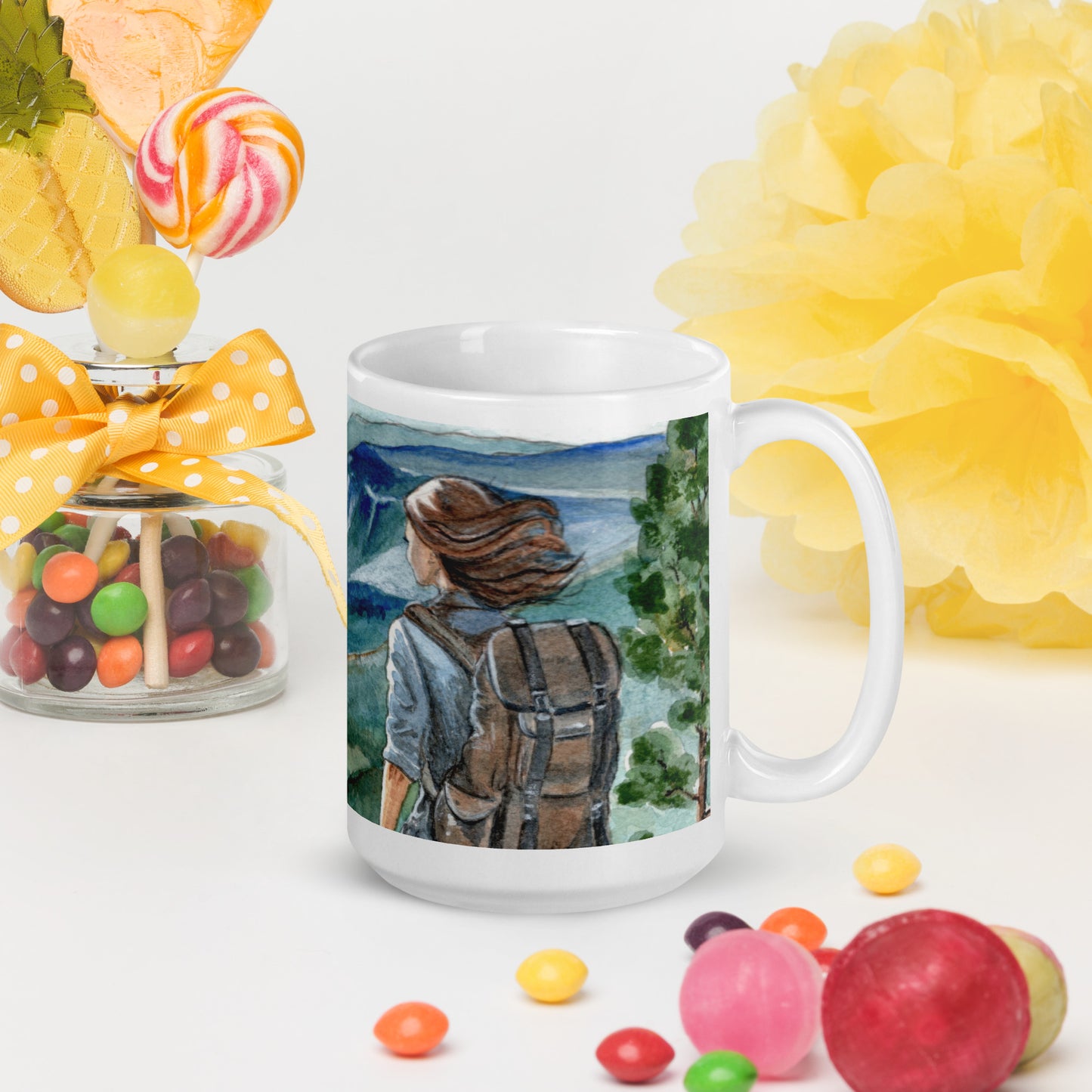 The Journey 15oz White Glossy Mug