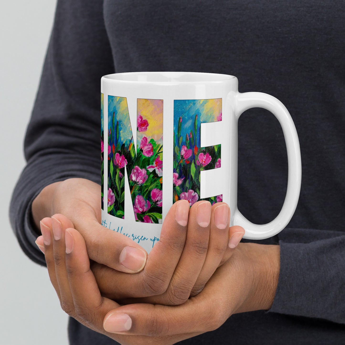 Shine 15oz White Glossy Mug