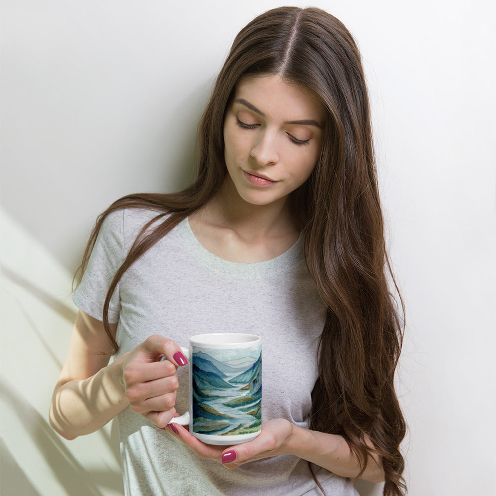 The Journey 15oz White Glossy Mug