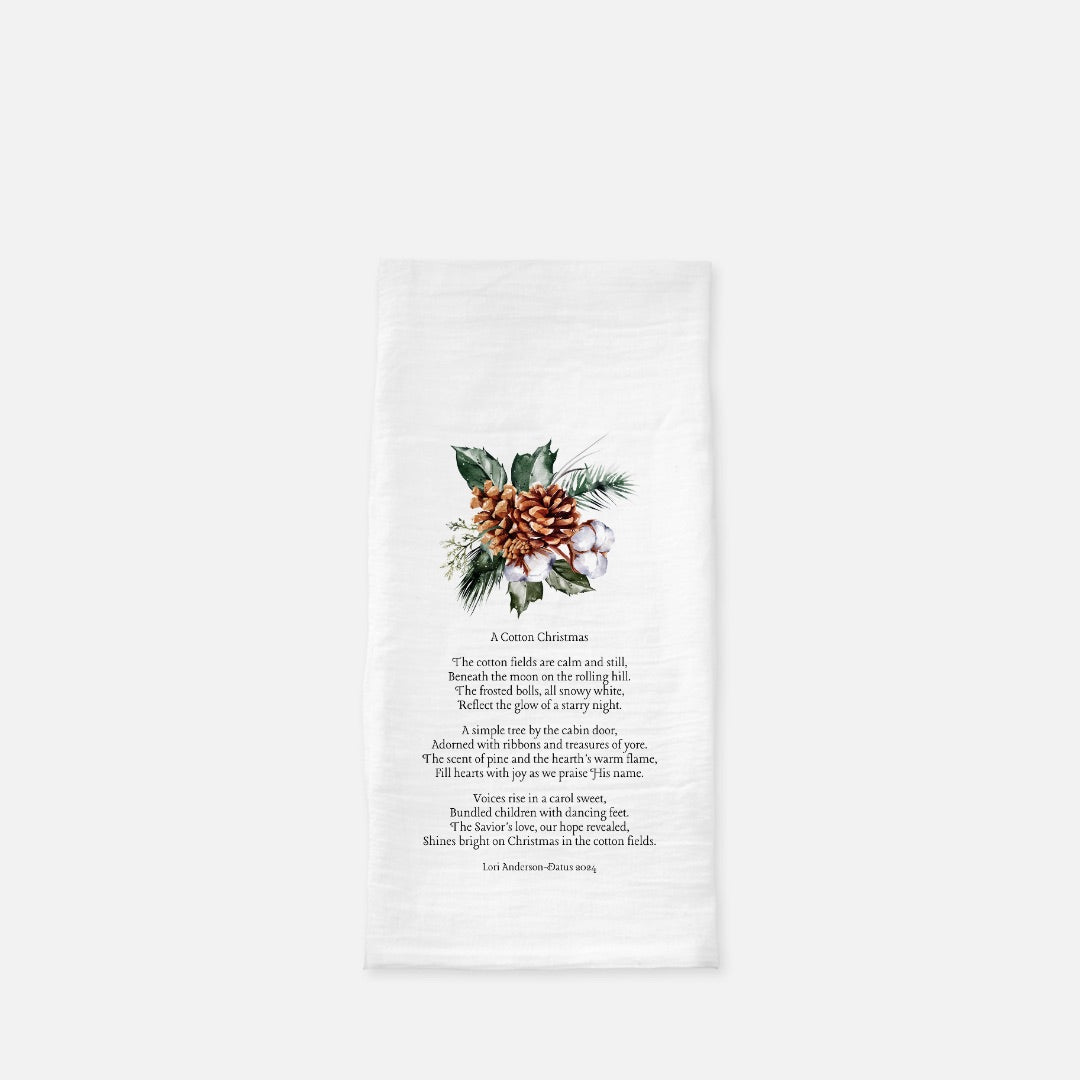 Cotton Christmas Tea Towel