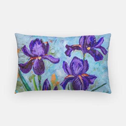 Iris Serenity Artisan Lumbar Pillow Case