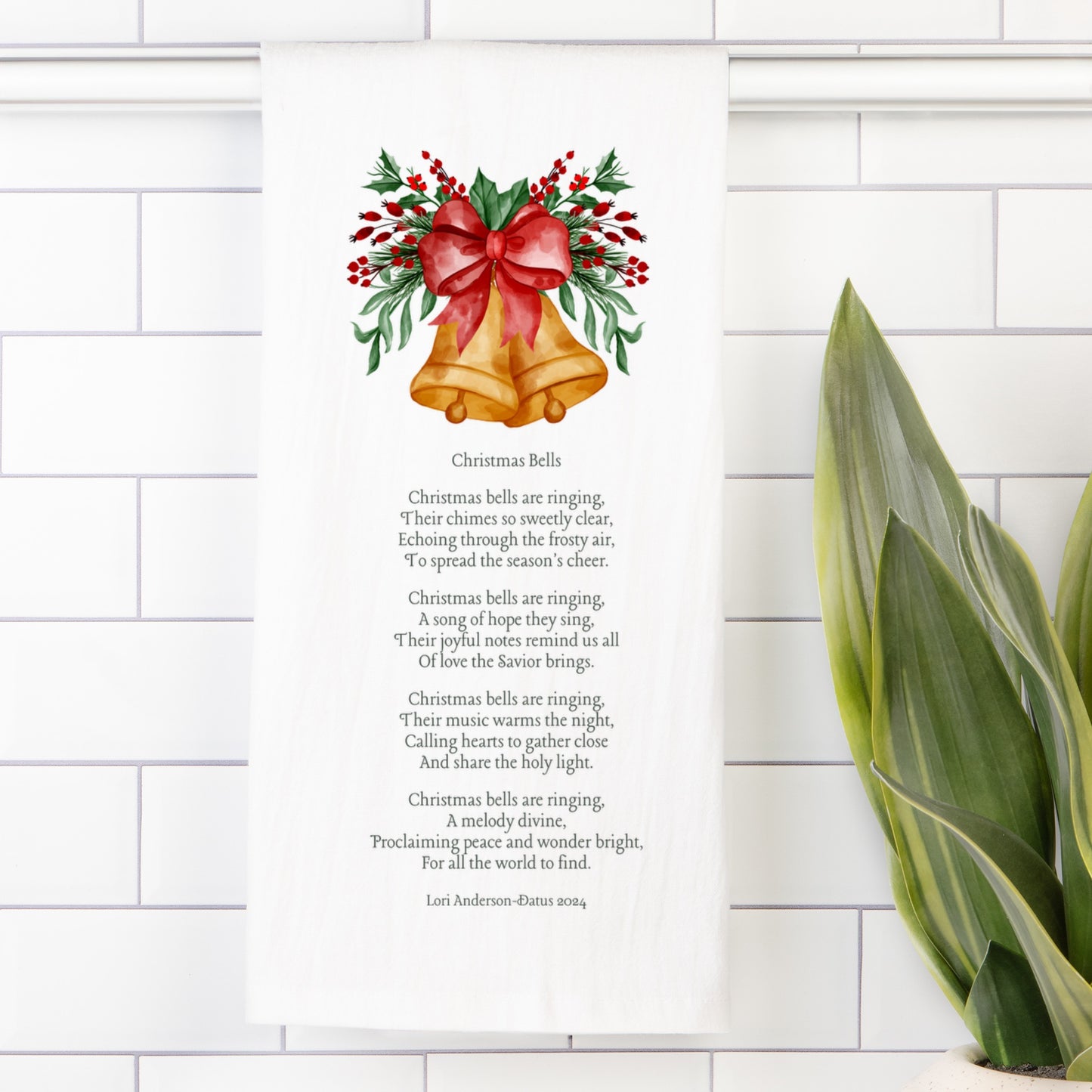 Christmas Bells Tea Towel