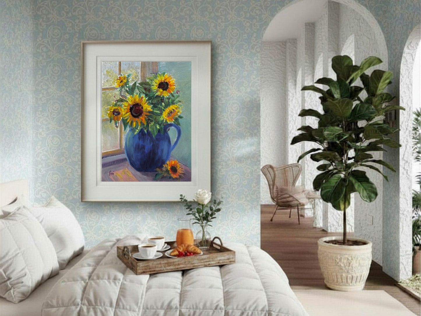 A Promise Fulfilled Fine Art Giclée | Original Sunflower Still Life Painting | Christian Fine Art by Lori Datus