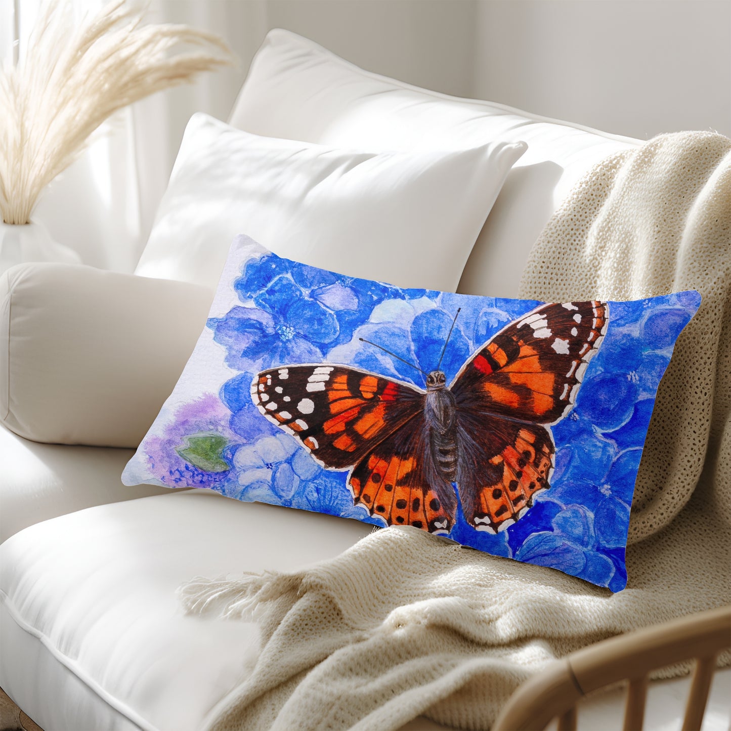 Monarch's Serenade Artisan Lumbar Pillow Case