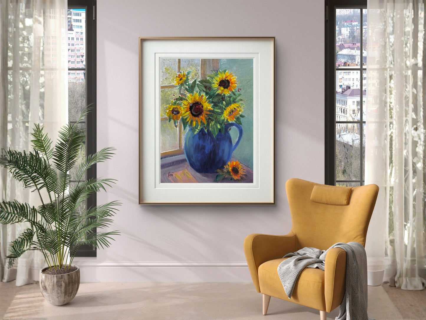 A Promise Fulfilled Fine Art Giclée | Original Sunflower Still Life Painting | Christian Fine Art by Lori Datus