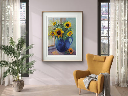 A Promise Fulfilled Fine Art Giclée | Original Sunflower Still Life Painting | Christian Fine Art by Lori Datus