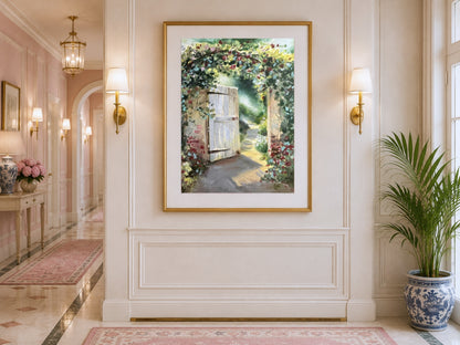 Invitation Fine Art Giclée Print | Christian Garden Gate Wall Art | Lori Datus Fine Art
