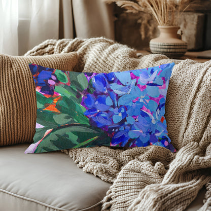 Hydrangea Harmony Artisan Lumbar Pillow Case