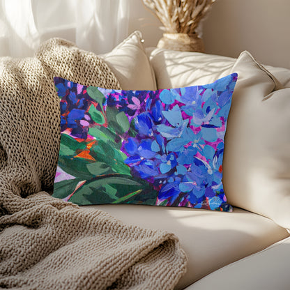 Hydrangea Harmony Artisan Lumbar Pillow Case