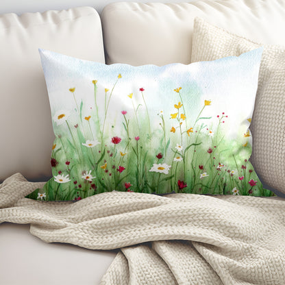 Wildflower Meadow Artisan Lumbar Pillow Case