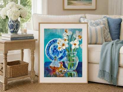 Morning Joy Fine Art Giclée | Original Daffodil Still Life Painting | Christian Fine Art by Lori Anderson-Datus