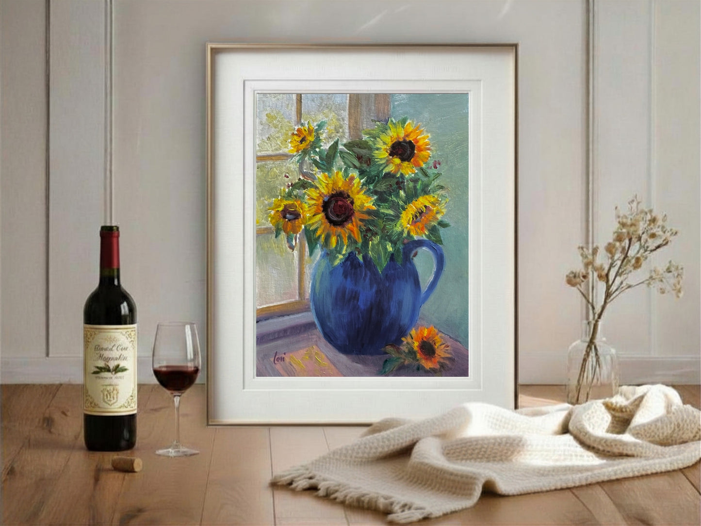 A Promise Fulfilled Fine Art Giclée | Original Sunflower Still Life Painting | Christian Fine Art by Lori Datus