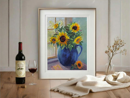 A Promise Fulfilled Fine Art Giclée | Original Sunflower Still Life Painting | Christian Fine Art by Lori Datus
