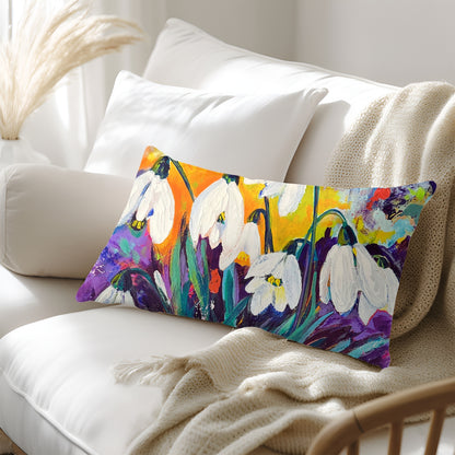 Snowdrop Artisan Lumbar Pillow Case