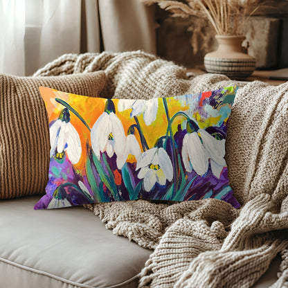 Snowdrop Artisan Lumbar Pillow Case