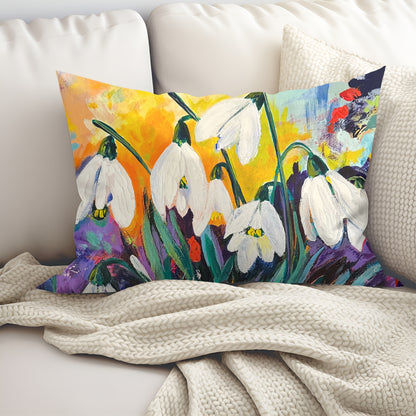 Snowdrop Artisan Lumbar Pillow Case