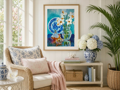 Morning Joy Fine Art Giclée | Original Daffodil Still Life Painting | Christian Fine Art by Lori Anderson-Datus
