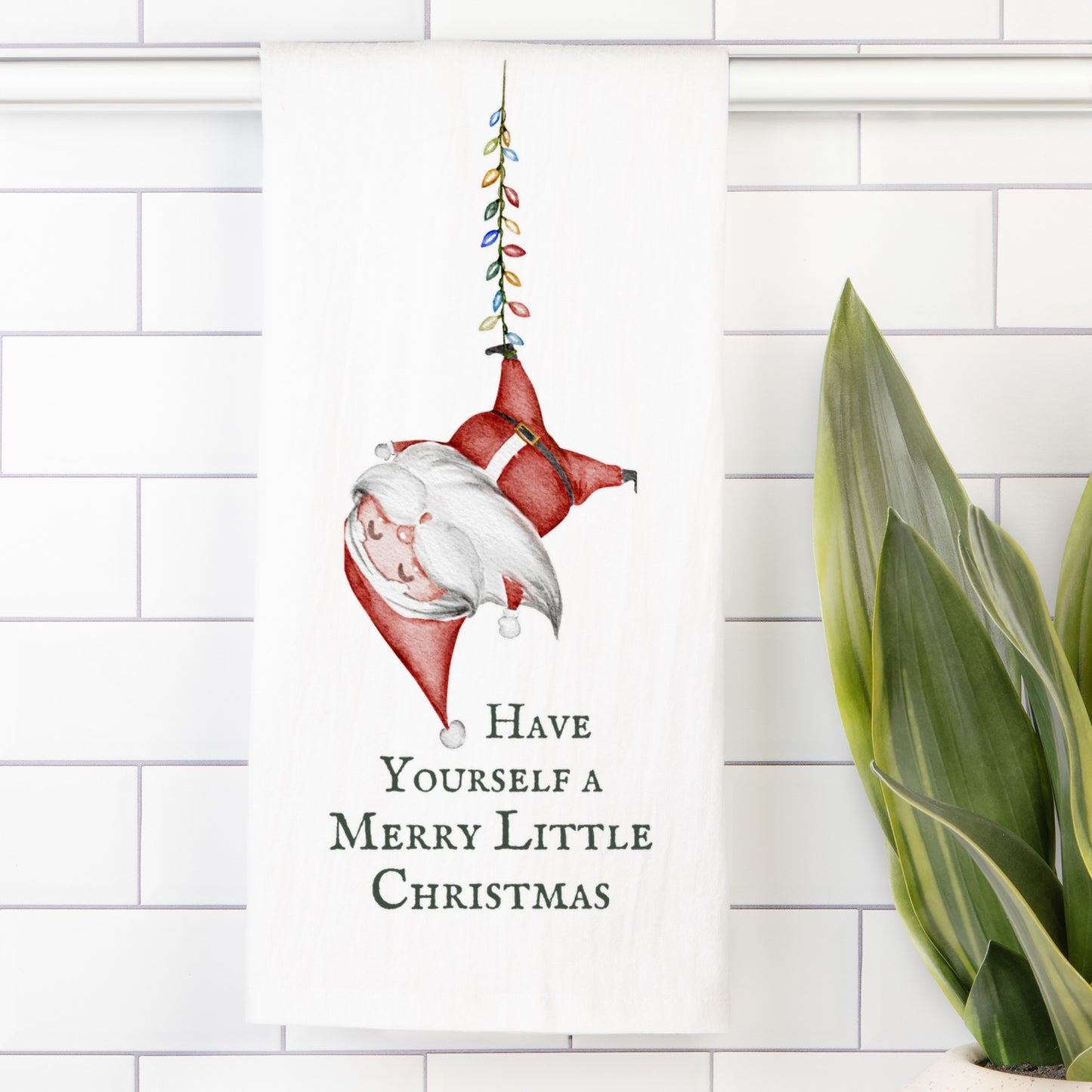 Merry Little Christmas Tea Towel