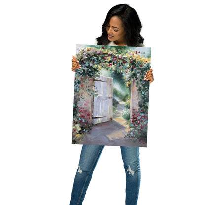 Invitation Fine Art Giclée Print | Christian Garden Gate Wall Art | Lori Datus Fine Art