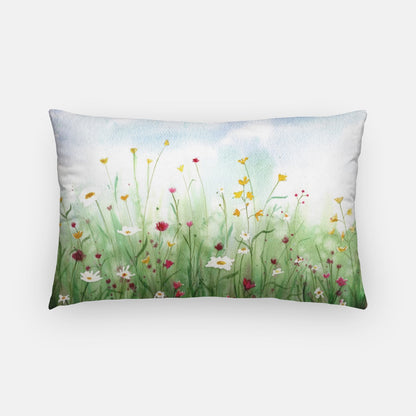 Wildflower Meadow Artisan Lumbar Pillow Case