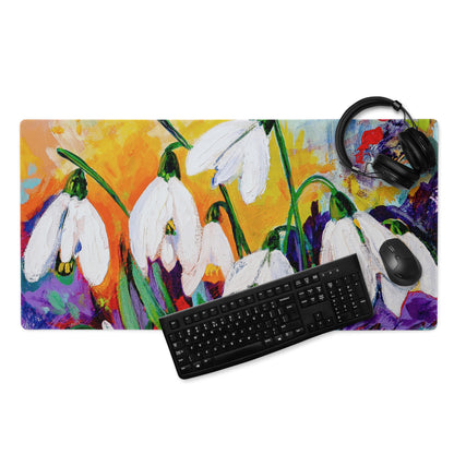 Snowdrop Serenade Desk Pad