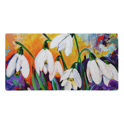 Snowdrop Serenade Desk Pad